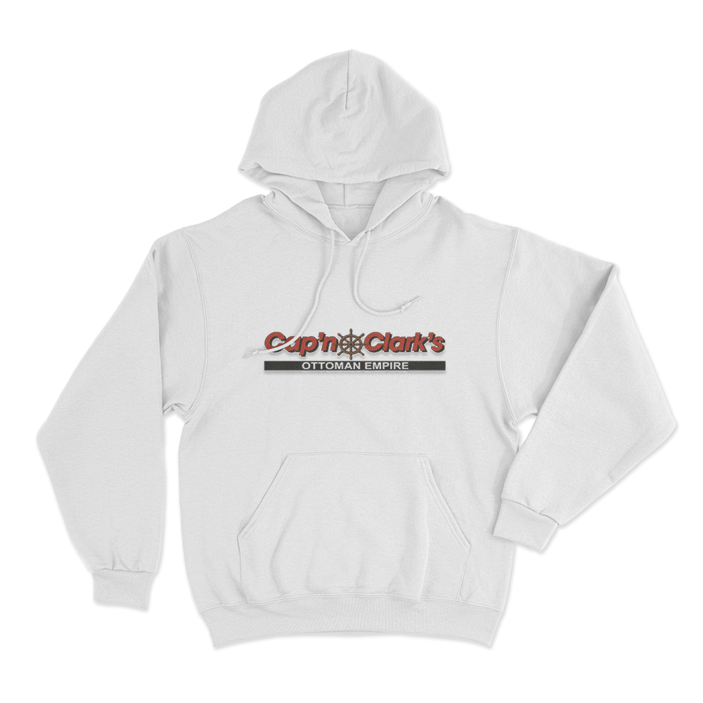 Cap'n Clark's Unisex Hoodie White Capn Clarks Unisex Hoodie White
